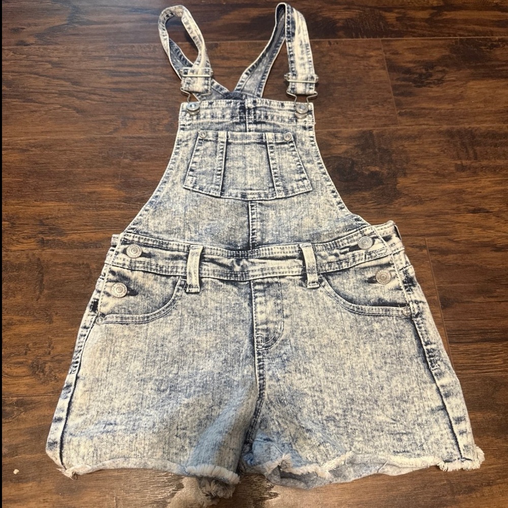 Jordache Girls Denim Short Overalls Medium Size 8